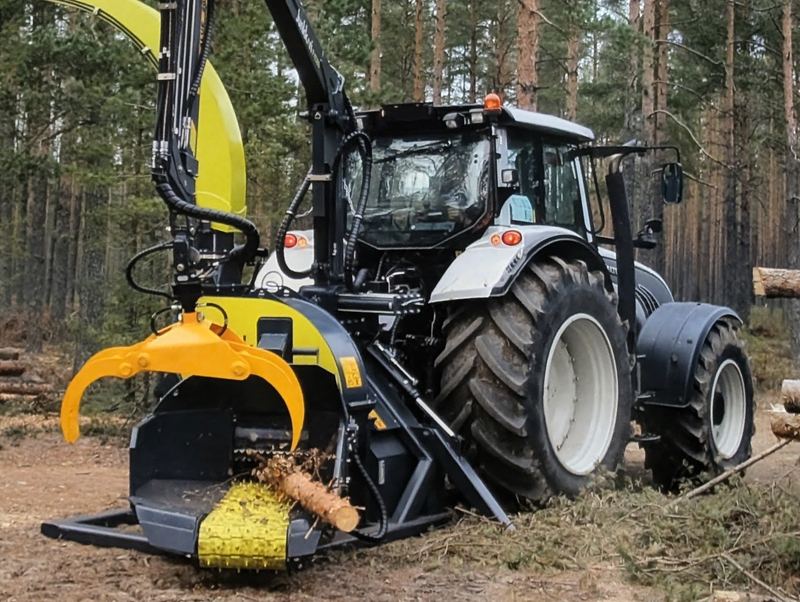 Europe Forestry DC 285 PTO disc chipper in forest